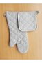 Large Size Fireproof Oven Mitt and Holder Heat Resistant Oven Mitt and Holding Cloth - 5