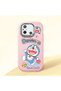 Pink Soft Silicone Phone Doraemon Patterned with Camera Protection Compatible with Redmi 12C