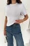 Women's Stone Detailed Short Sleeve T-Shirt White