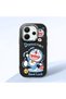 Black Soft Silicone Phone Doraemon with Camera Protection Compatible with Redmi Note 14 4g Patterned