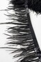 1 Meter of Ostrich Feather Black (Width: 12 cm) - 2