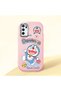 Pink Soft Silicone Phone Doraemon Patterned with Camera Protection Compatible with Oppo A54S