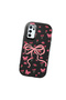 Black Soft Silicone Phone Bow with Camera Protection Compatible with Oppo A54S Patterned - 3