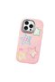 Pink Soft Silicone Phone Colorful Stars with Camera Protection Compatible with iPhone 15 Pro Max - 3