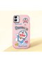 Pink Soft Silicone Phone Doraemon Patterned with Camera Protection Compatible with Samsung Galaxy A04E