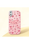 Pink Soft Silicone Phone Bow with Camera Protection Compatible with iPhone X Patterned
