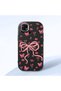 Black Soft Silicone Phone Bow with Camera Protection Compatible with Redmi 10C Patterned