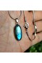 Labrodit Steel Chain Natural Stone Necklace - 2 - (Handmade Design Products) - 3