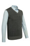 Men's V-Neck Knitwear Dark Gray Sweater Patterned Colors Winter Steel Knit Classic Pattern - 5015H - 2