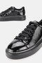 Men's Black Patent Leather Genuine Natural Leather Leather -45 Number Eva EVA Sole Cikli Snea Sneakers Kkabi - 3