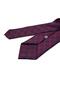 Red - Navy Blue Motif Pattern Classic Tie with Handkerchief Kk13440 - 3