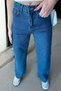 Cawen Women's Dark Blue High Waist Wide-Leg Denim Trousers Jeans - 4