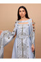 Sage Scalloped Embroidered Jalabiya - 4