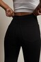 Friha Women's Black Stretch Fabric High Waist Skinny Leg Jeans - 3