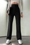 Limpo Women's Black Green Fabric Trousers - 3