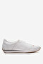 Men's Lace-Up Flat Sole Casual Shoes Real Leather Mc 21248 White