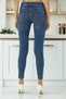 Samiramiss Women's Blue Effect High Waist Narrow Leg Stretch Fabric Shaping / Sculpting Jeans - 2