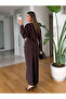 Brown Draped Skirt Blouse Set - 0674 - 5