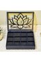 Wooden 12-Compartment Watch Box Decorative Navy Blue Watch Accessory Storage Box Organizer - 4