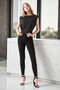 Friha Women's Black Stretch Fabric High Waist Skinny Leg Jeans - 2