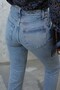 Castua Snow Wash Women's Stretch Fabric High Waist Denim Boyfriend Jeans - 2