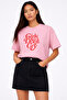 Oversized T-Shirt Gi̇rls Dont Cry B Printed %100 P Cotton T-Shirt Comfortable Fit