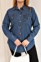 Plus Size Pocket Detail Jean Shirt - 2