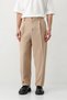 Baggy Fit Pleated Trousers Beige - 3