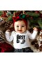 Best Dad Gift Packaged Long Sleeve Snap Fastener Baby Bodysuit - 4