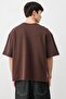 Short Sleeve Boxy Fit Printed T-Shirt Coffee - 8
