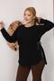 Plus Size Tunic Blouse with Tie Detail on the Sides - 6