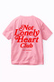 Unisex Oversized T-Shirt Heart Club Printed 100% Cotton Tee Shirt Comfortable Fit