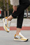 Suede and Genuine Leather Detailed Women's Sneakers - 3