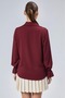 Women's Ruched Sleeveless Lace Collar Detail Woven Shirt - 3