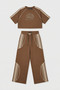 Women's Brown s6-16 Bottom and Top 2-Piece Design Set - 4
