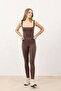 Brown High Waist Leggings - 5