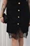 Plus-Size Skirts: Lace-Detailed Wrap-Neck Dress - 7