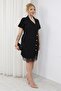 Plus-Size Skirts: Lace-Detailed Wrap-Neck Dress - 3