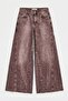 Women's Dark Denim Color 4S6-157 Super Palazzo 100% Cotton Denim Jean - 3