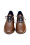 Women's Brown Leather Rubber Laced Casual Sports Shoes - 6