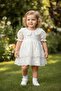 Silvery Evening Dress for Girls 9-24 Months Cream