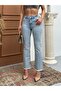 Flare Denim Pants with Tassel Detail on the Legs - 3