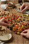 50-Piece Pack of 12 cm Decorative Round Bamboo Toothpicks - Cocktail Toothpick Party Presentation Toothpick Set - 4
