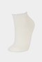 F5626Axkr1 Multicolored Women's Glittery 5-Piece Cotton Pack Booties Socks - 3