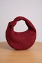 The Moiss Suede Women's Mini Size Red Color Oval Shoulder Bag Bag - 4