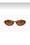 Jine Oval Leopard Brown Women's Sunglasses - 2
