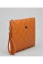 iPad Compatible Large Size Quilted Portfolio Clutch Handbag - 3