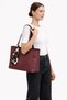 Burgundy Color Women's Tote Bag – Large Daily Scarf with Gift Bag