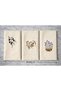 Embroidered Piqué Textured Kitchen Towel Set of 3 40X60 cm |   Cotton Pieces of Drying Cloth |   Kitchen Hand Towel - 2