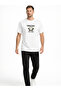 Men's White Oversized Design Printed Stylish T-Shirt in Pack of Cotton - 2